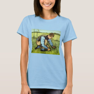 Camiseta Menino Cortando Grama com Foice por Vincent van Go