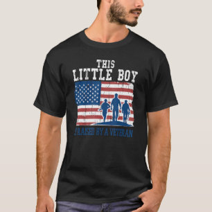 Camiseta Menino Criado Por Um Veterano Bandeira Americana O