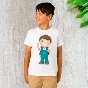 Camiseta Menino da Escola Sorridente com Mochila