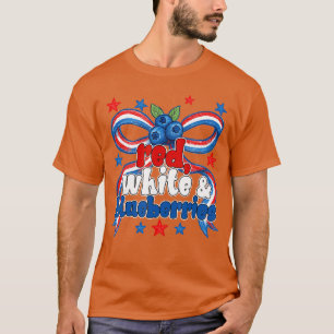 Camiseta Menino da família de Mirtilos Vermelhos e Brancos