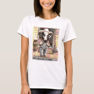 Camiseta Menino da vaca do MOO por Mudge