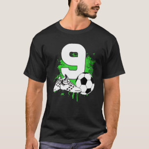 Camiseta Menino Dabbing, 9 anos Jogador de futebol 9º anive