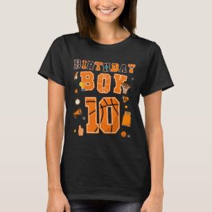 Camiseta Menino de 10 anos de idade fazendo aniversário de