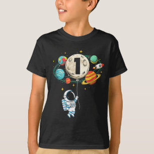 Camiseta Menino de 1 Ano Fazendo Aniversário Astronauta Esp