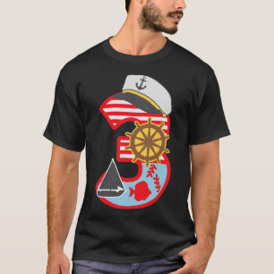 Camiseta Menino de 3 anos de idade fazendo 3º aniversário P