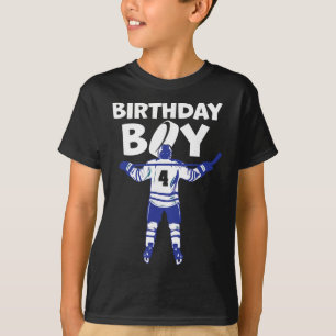 Camiseta Menino de 4 anos de idade de hóquei no gelo de ani