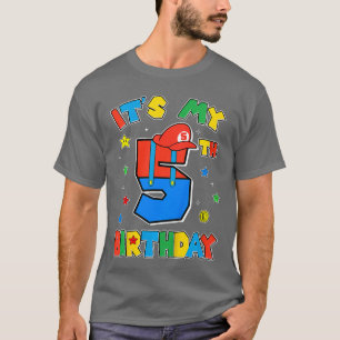 Camiseta Menino de 5 anos de idade Super Gamer Festa de Ani