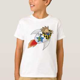Camiseta Menino de 6 anos de idade em um foguete