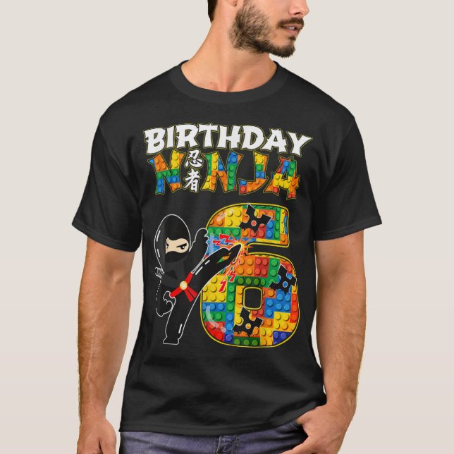 Camiseta Menino de 6 anos Ninja - Favoritos para festas Nin (Frente)
