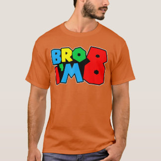 Camiseta Menino de 8 anos de aniversário Bro Eu sou um joga