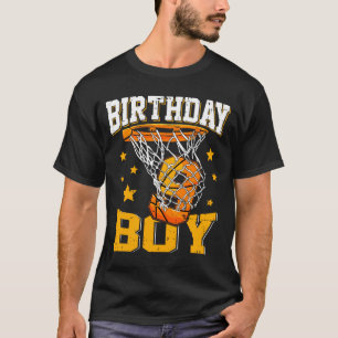 Camiseta Menino de 9 anos de basquete de aniversário de 9 a