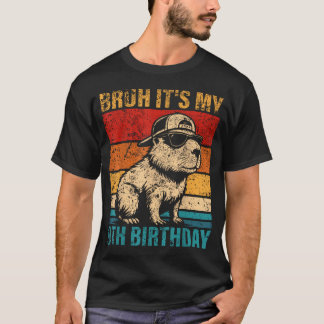 Camiseta Menino De 9 Anos De Idade Fazendo Aniversário Capi