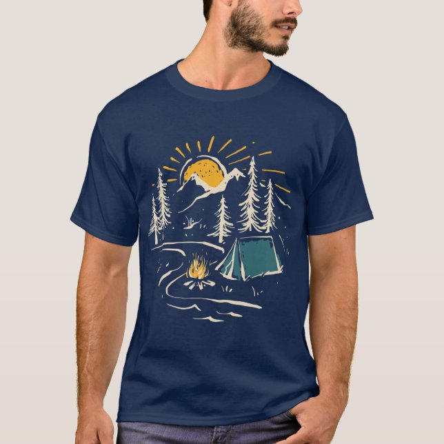 Camiseta Menino de acampamento (Frente)