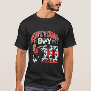 Camiseta Menino de Aniversário 10 Futebol Dab 10º Festa de