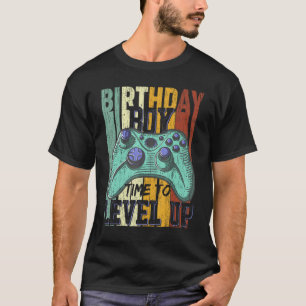 Camiseta Menino de Aniversário Hora de Subir de Nível Video