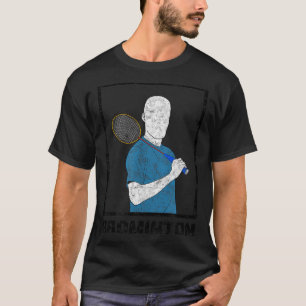 Camiseta Menino de Badminton Raquete Esporte Homem Golpes