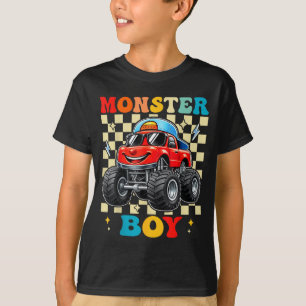 Camiseta Menino de caminhão monstro família combinando cami