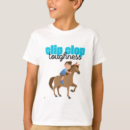 Camiseta menino de clip clop dá um abraço