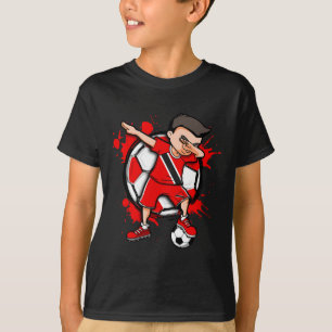 Camiseta Menino de Dabbing Futebol Amante de Futebol de Tri