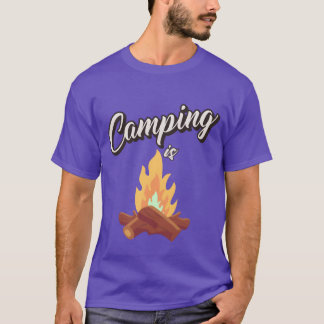 Camiseta Menino de fogueira de acampamento