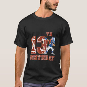 Camiseta Menino de Futebol Dabbing Aniversário de 13 Anos M