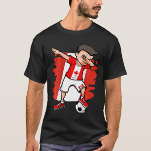 Camiseta Menino de Futebol Dabbing - Jersey do Canadá Amant