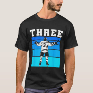 Camiseta Menino de Hóquei 3º Aniversário Três Aniversário d