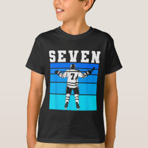 Camiseta Menino de Hóquei Aniversário de 7 anos Sete Aniver