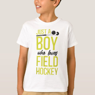 Camiseta Menino de Hóquei em Campo Apenas Um Menino Que Ama