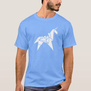 Camiseta Menino de origami de unicórnio