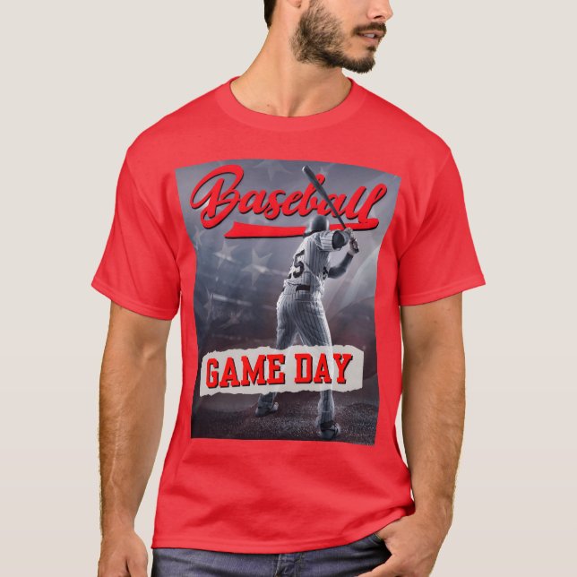 Camiseta Menino do Dia do Jogo Basebal (Frente)
