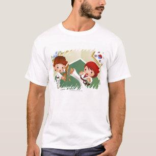Camiseta Menino do karaté que guardara de madeira com o