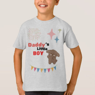 Camiseta Menino do Papai Cachorro Fofo Heather Gray Juventu