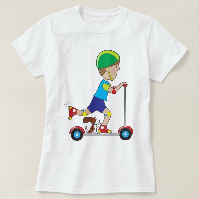 Camiseta Menino do patinete (Frente do Design)