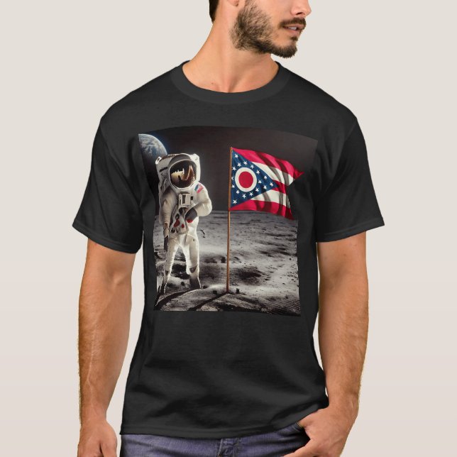 Camiseta menino do pouso na lua de Ohio (Frente)