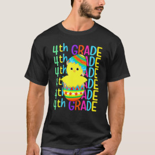 Camiseta Menino do quarto ano frango quebra o ovo dia de Pá