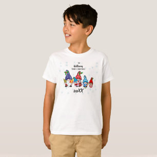 Camiseta Menino dos Gnomos Familiares da Família Personaliz