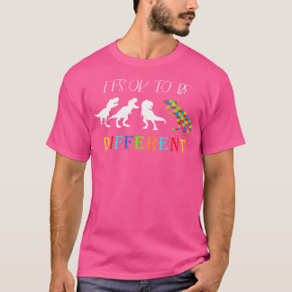 Camiseta Menino É Ok Ser Diferente Peça do Quebra-Cabeça do