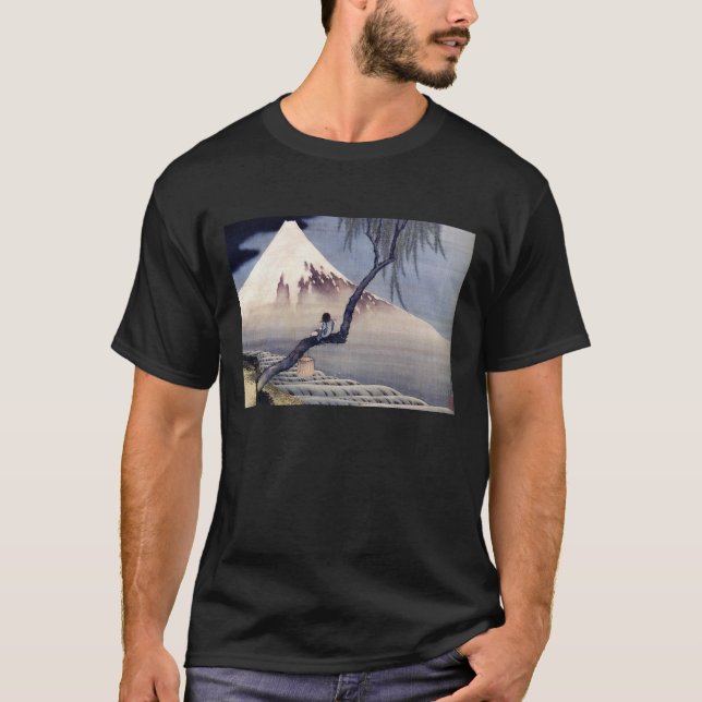 Camiseta Menino em Monte Fuji, Hokusai (Frente)