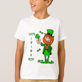 Camiseta Menino engraçado do irlandês de 100%