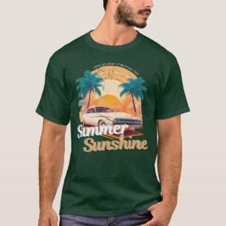 Camiseta Menino engraçado do pôr do sol de verão retrô