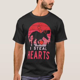 Camiseta Menino Eu Roubo Corações Dino Trex Crianças Menino
