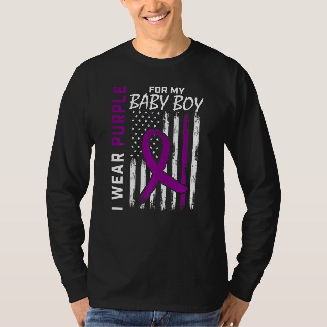 Camiseta Menino Eu Visto Roxo Para O Meu Filho Epilepsia Aw (Frente)