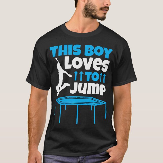 Camiseta Menino Ginasta de Trampolim Ginástica (Frente)