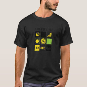 Camiseta Menino Gosta De Frutas De Citros De Limões De Verã