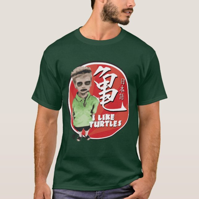 Camiseta Menino internacional da tartaruga (Frente)