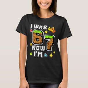 Camiseta Menino jogador pixel aniversário tinha 6 7 anos de