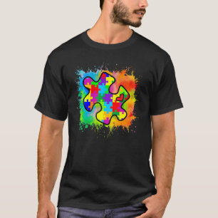 Camiseta Menino Kids de Peça de Puzzle de Aguarela de Consc