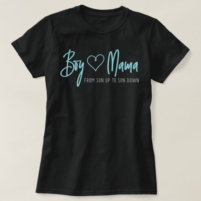 Camiseta Menino Mamãe de filho para filho para baixo - Mãe (Frente do Design)