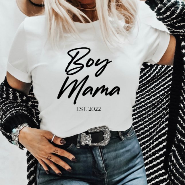 Camiseta Menino Mamãe Personalizada Est. Mínimo ano de Mamã (Criador carregado)
